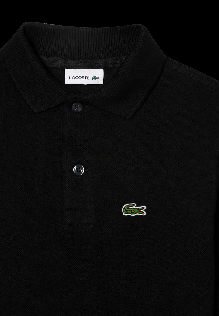 ViaMonte Shop | Lacoste polo nera bambino in piquet di cotone