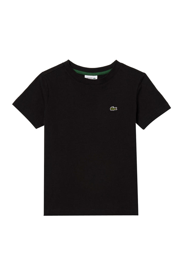 ViaMonte Shop | Lacoste t-shirt nera bambino in jersey di cotone