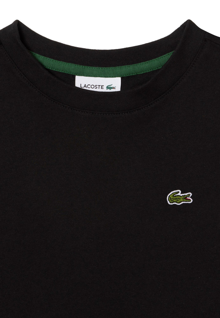 ViaMonte Shop | Lacoste t-shirt nera bambino in jersey di cotone