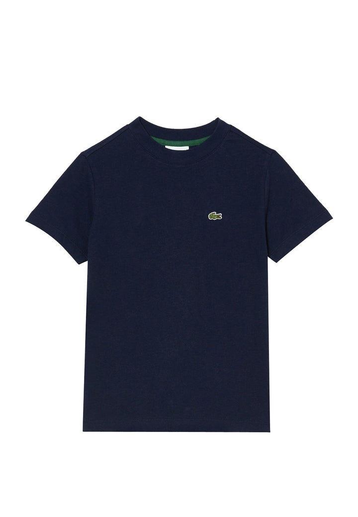 ViaMonte Shop | Lacoste t-shirt blu navy bambino in jersey di cotone