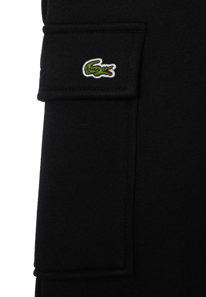 ViaMonte Shop | Lacoste pantalone sportivo nero bambino in felpa di cotone