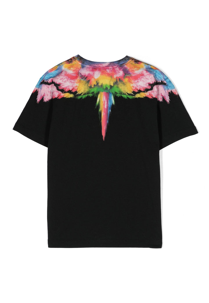 ViaMonte Shop | Marcelo Burlon County of Milan t-shirt nera bambino in cotone organico