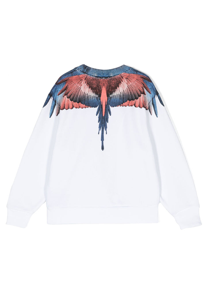 ViaMonte Shop | Marcelo Burlon County of Milan felpa bianca bambino in cotone organico