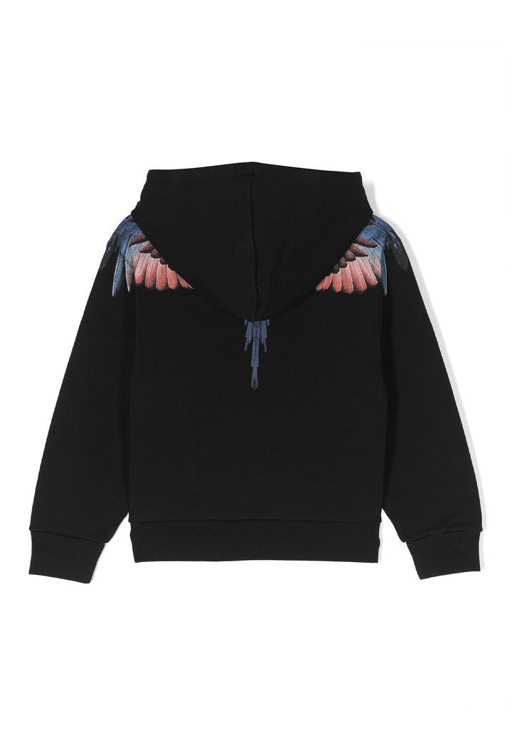 ViaMonte Shop | Marcelo Burlon County of Milan felpa nera bambino in cotone organico