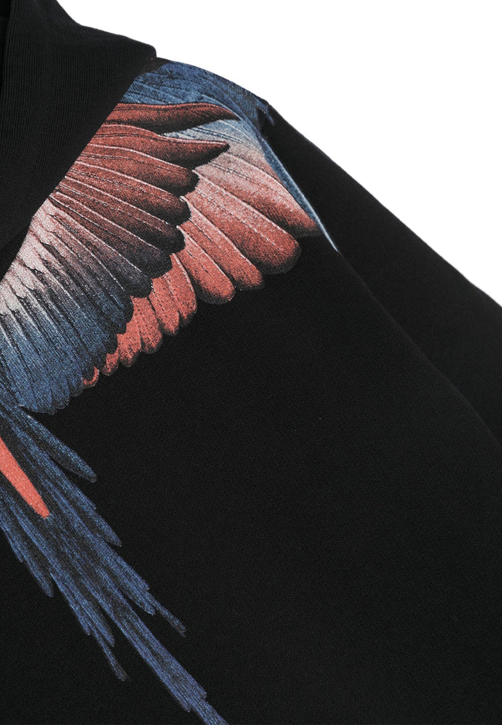 ViaMonte Shop | Marcelo Burlon County of Milan felpa nera bambino in cotone organico