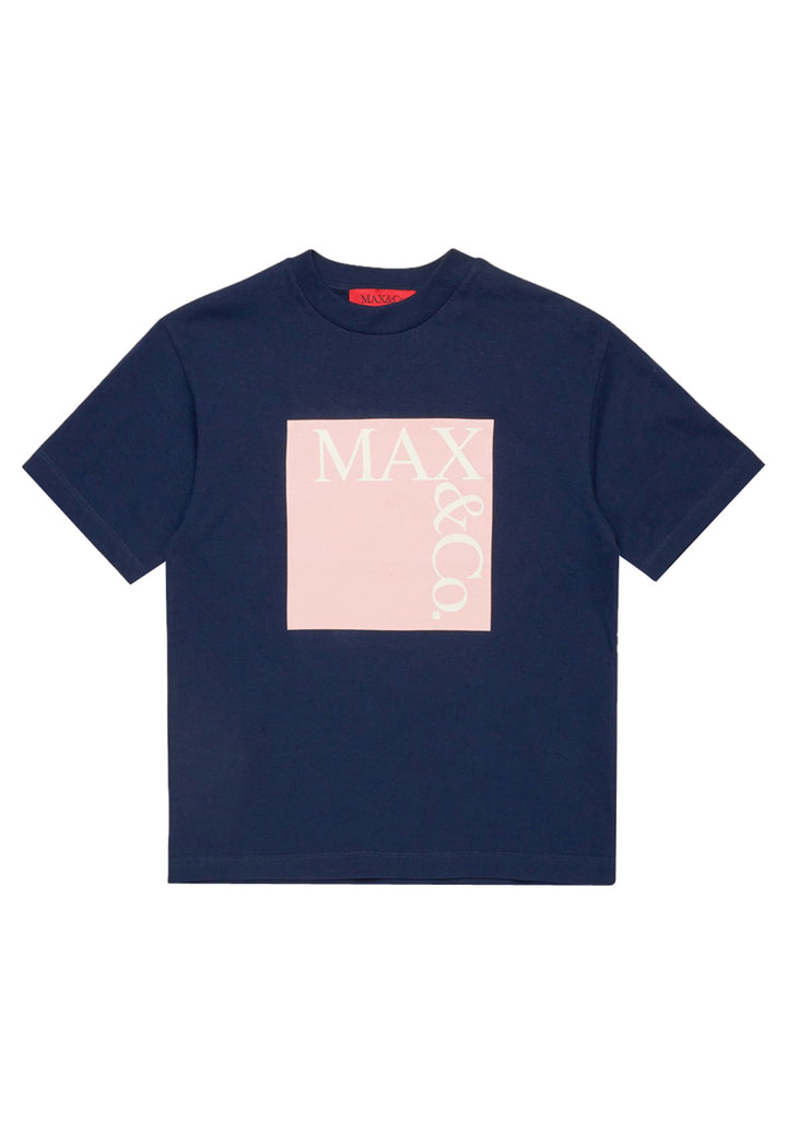 ViaMonte Shop | Max&Co t-shirt blu bambina in cotone