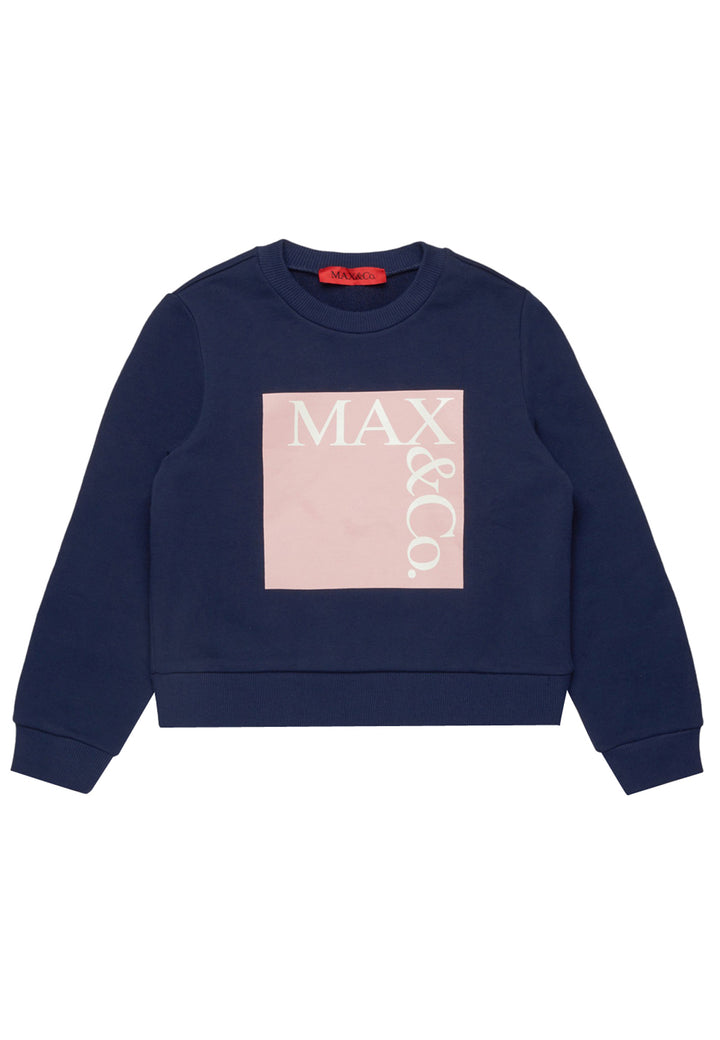 ViaMonte Shop | Max&Co felpa blu bambina in cotone