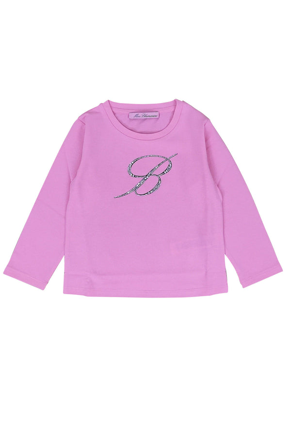 ViaMonte Shop | Miss Blumarine t-shirt rosa bambina in cotone