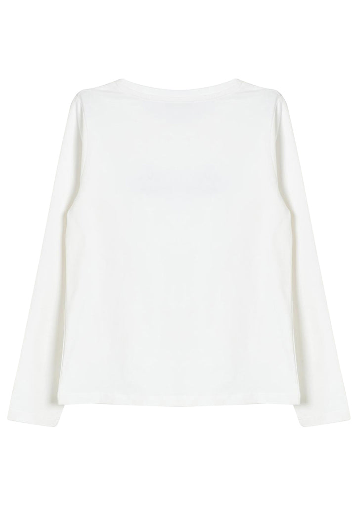 ViaMonte Shop | Miss Blumarine t-shirt bianca bambina in cotone