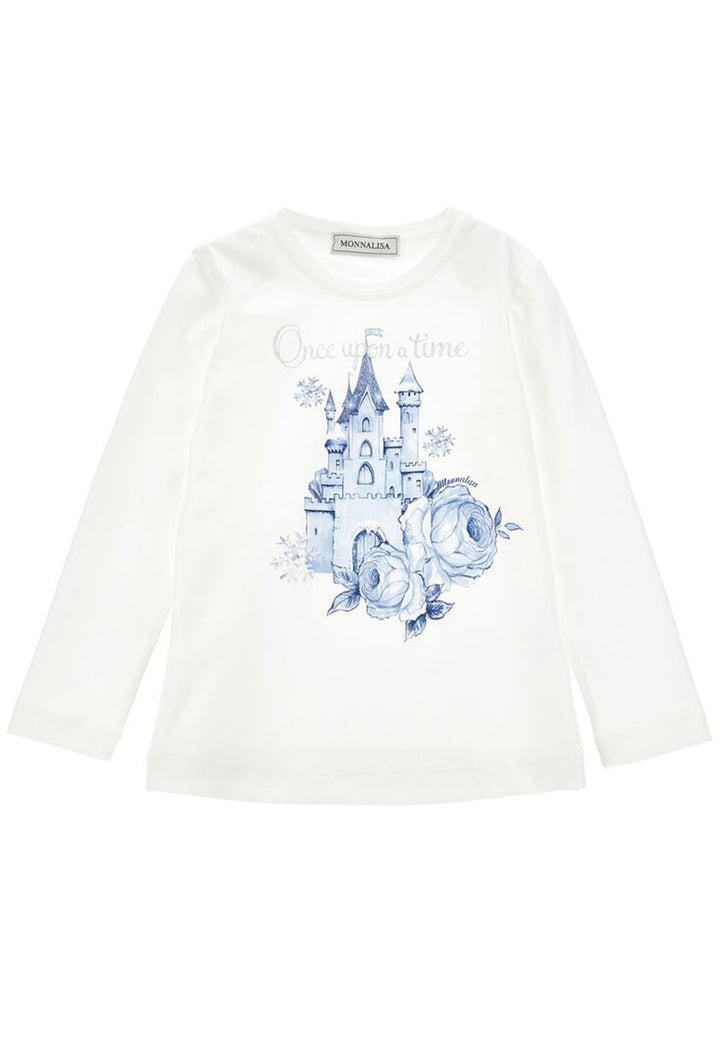 ViaMonte Shop | Monnalisa t-shirt bianca bambina in cotone