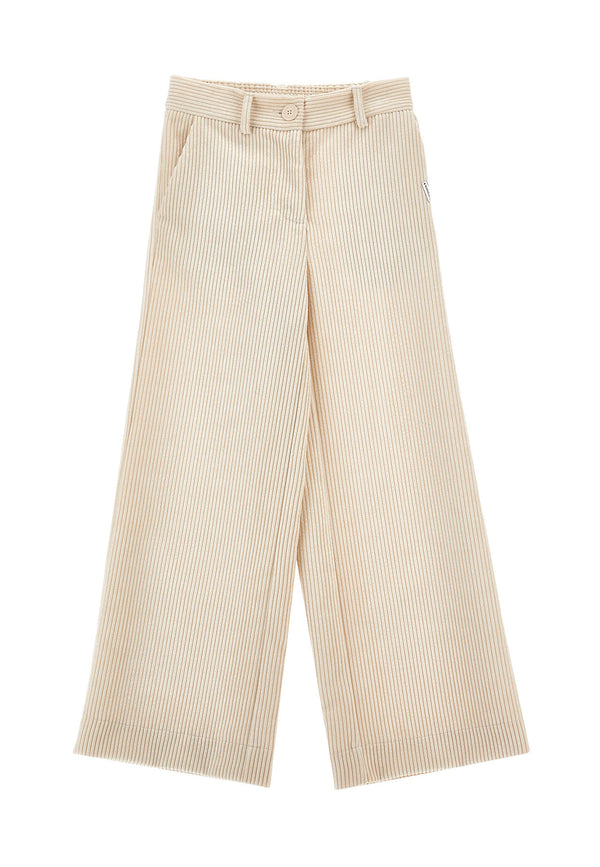 ViaMonte Shop | Monnalisa pantalone beige bambina in velluto