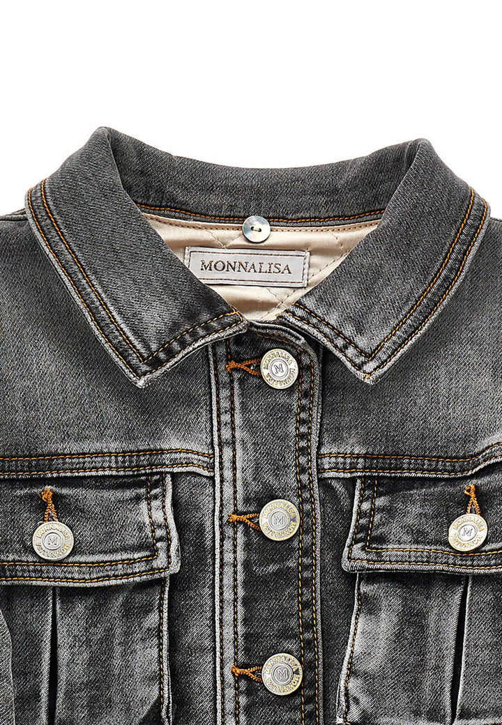 ViaMonte Shop | Monnalisa giubbino grigio bambina in denim