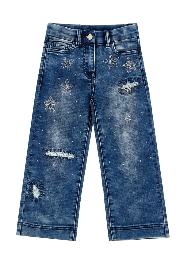 ViaMonte Shop | Monnalisa jeans blu bambina in denim