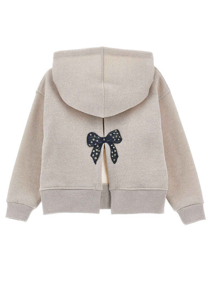 ViaMonte Shop | Monnalisa felpa beige bambina in cotone