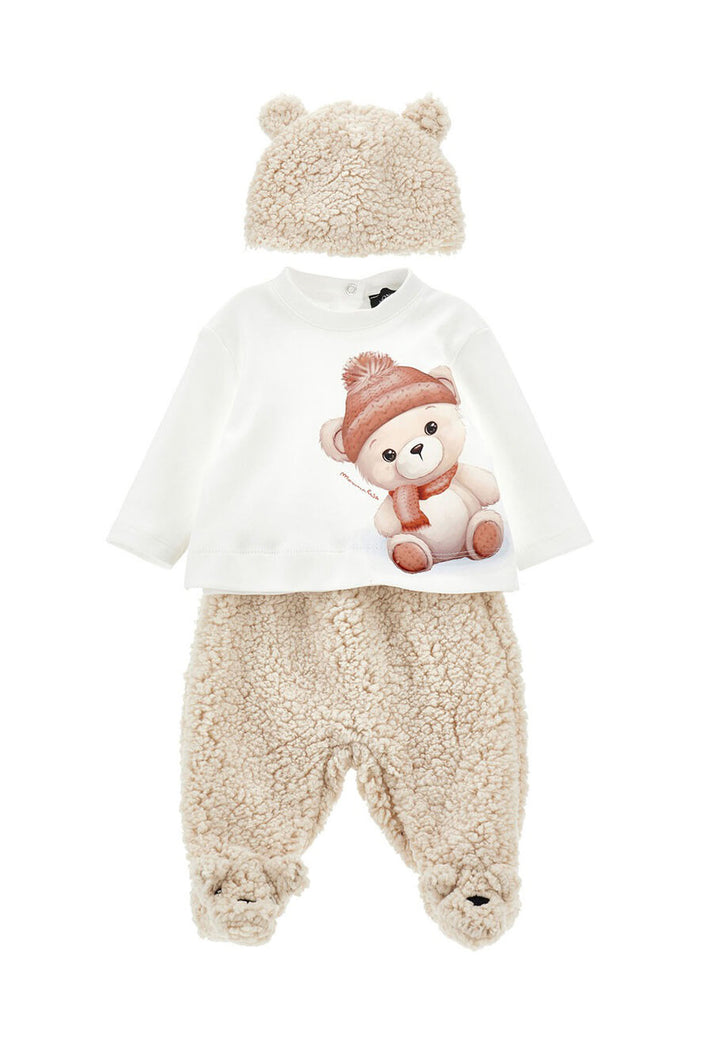 ViaMonte Shop | Monnalisa completo panna neonato in peluche