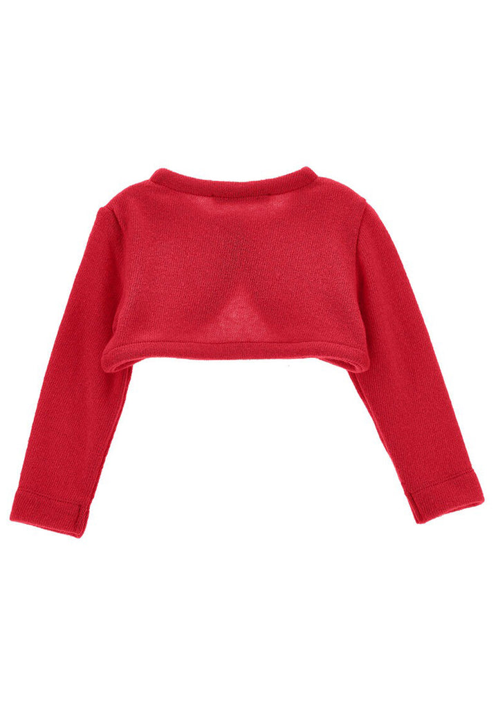 ViaMonte Shop | Monnalisa maglia cardigan rossa neonata in misto lana