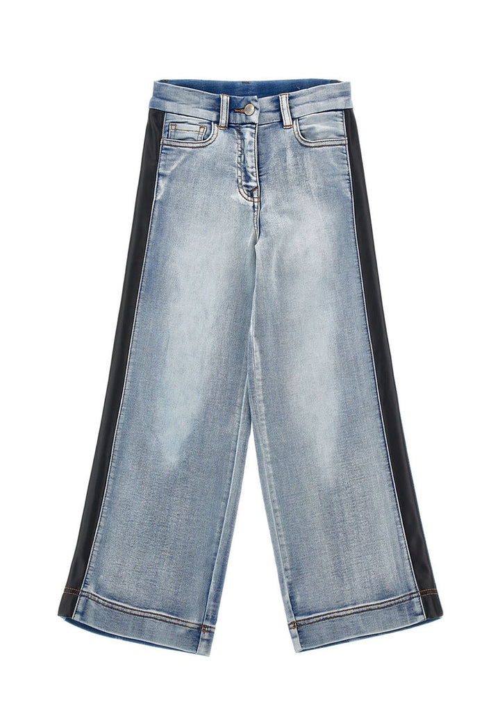 ViaMonte Shop | Monnalisa jeans blu chiaro bambina in denim