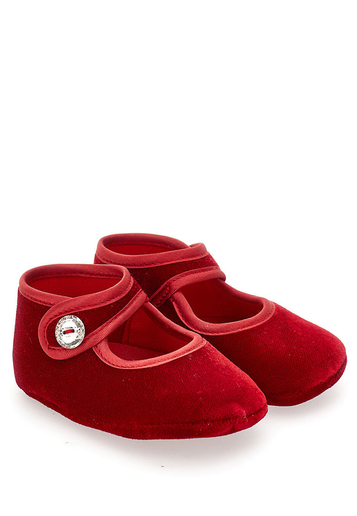 ViaMonte Shop | Monnalisa scarpa rossa rubino neonata in velluto