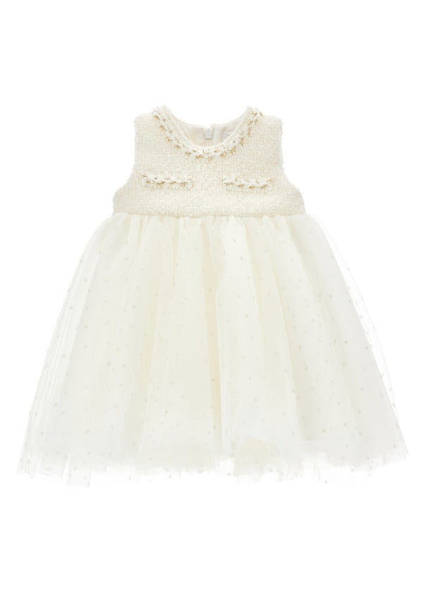 ViaMonte Shop | Monnalisa vestito bianco neonata in tulle