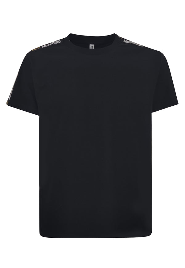 ViaMonte Shop | Moschino t-shirt nera uomo in cotone elasticizzato