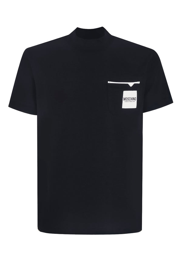 ViaMonte Shop | Moschino t-shirt nera uomo in cotone elasticizzato