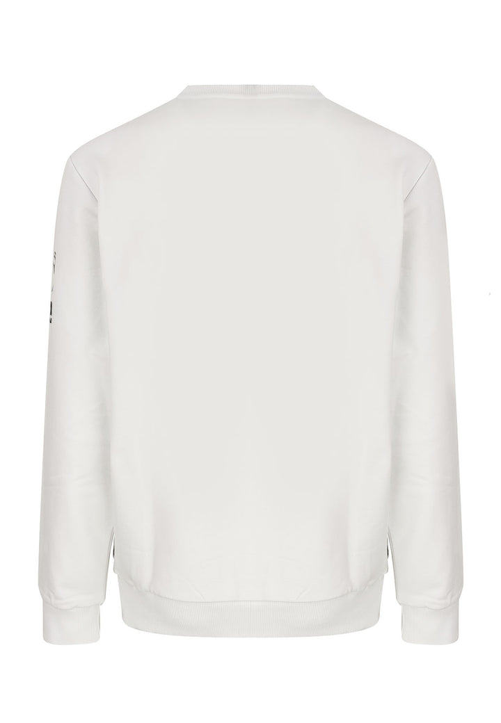 ViaMonte Shop | Moschino felpa bianco uomo in cotone felpato