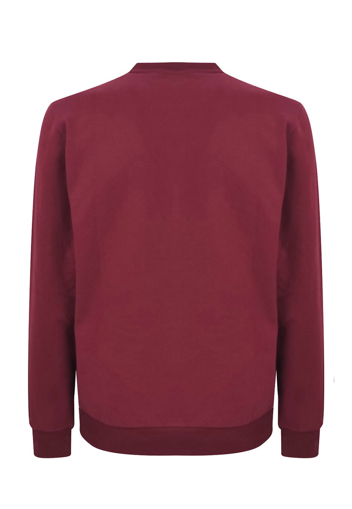 ViaMonte Shop | Moschino felpa bordeaux uomo in cotone felpato