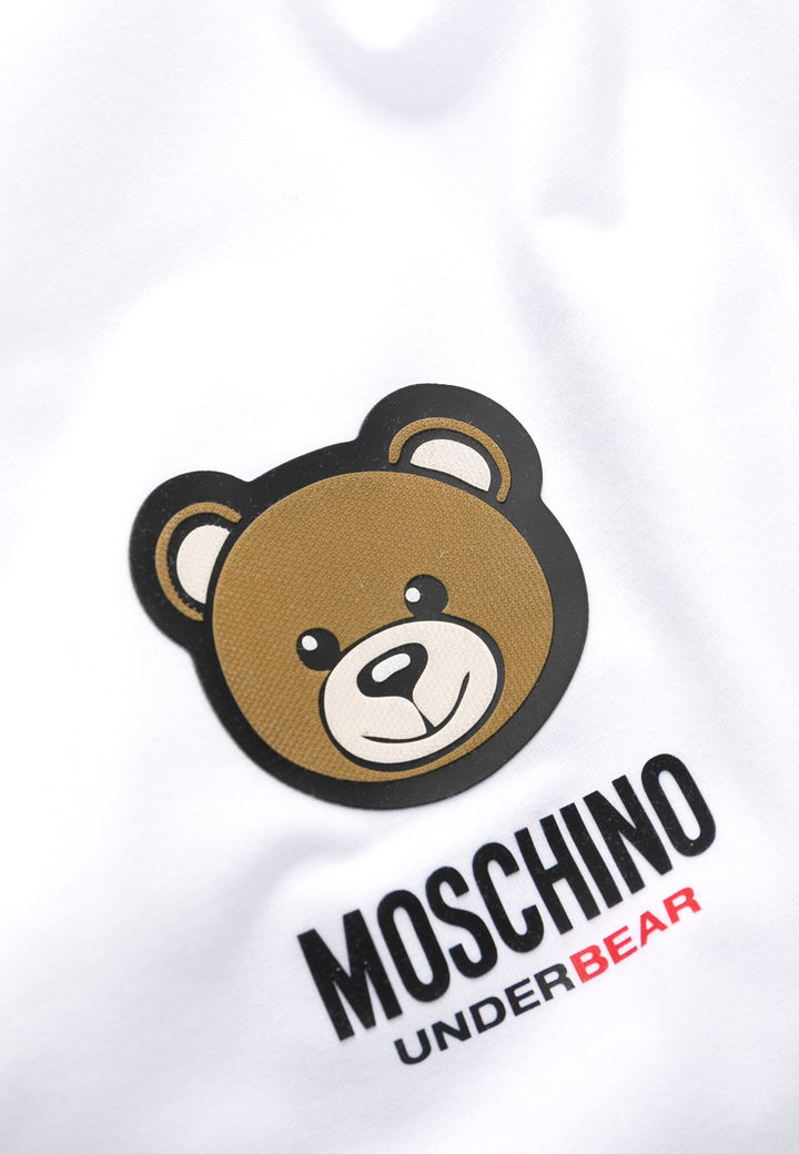 ViaMonte Shop | Moschino t-shirt bianca uomo in cotone elasticizzato