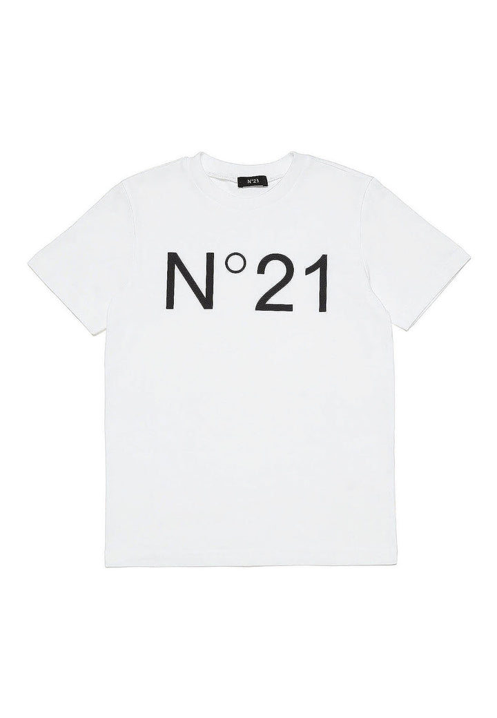 ViaMonte Shop | N°21 t-shirt bianca bambino in cotone