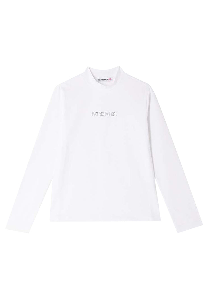 ViaMonte Shop | Patrizia Pepe t-shirt bianca bambina in cotone