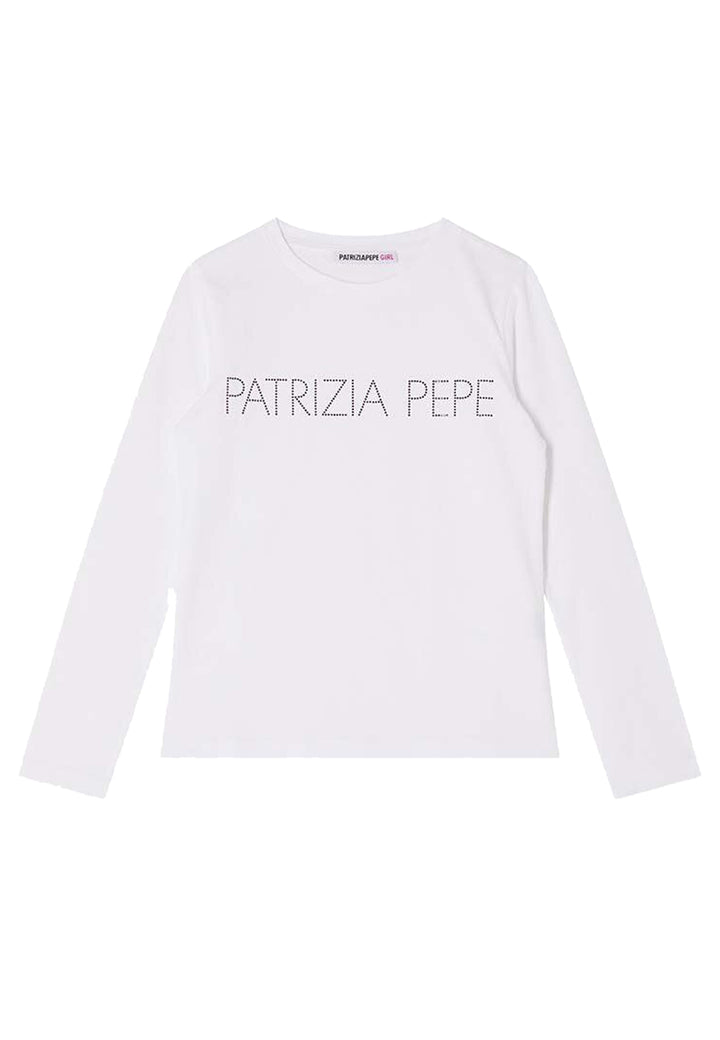 ViaMonte Shop | Patrizia Pepe t-shirt bianca bambina in cotone