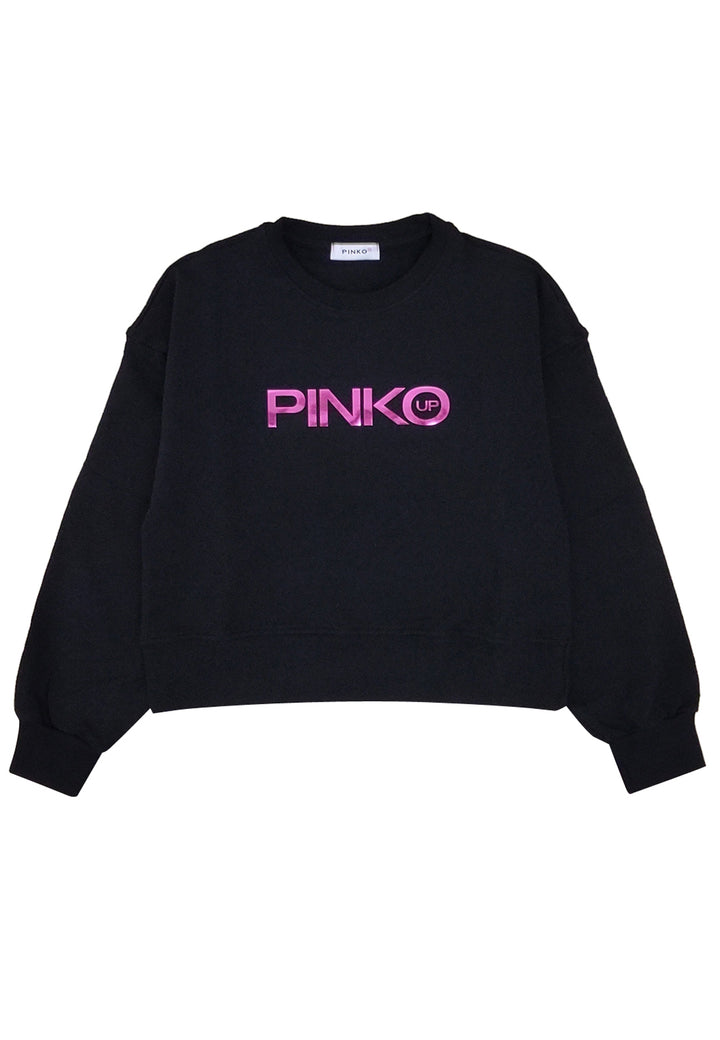 ViaMonte Shop | Pinko felpa nera bambina in cotone