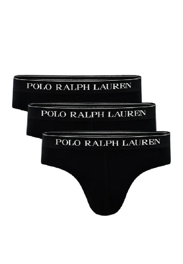 ViaMonte Shop | Ralph Lauren slip uomo tri-pack nero in cotone