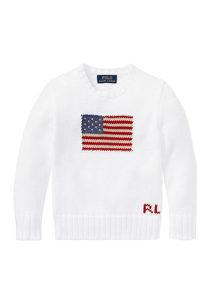 ViaMonte Shop | Ralph Lauren maglia bianca bambina in cotone