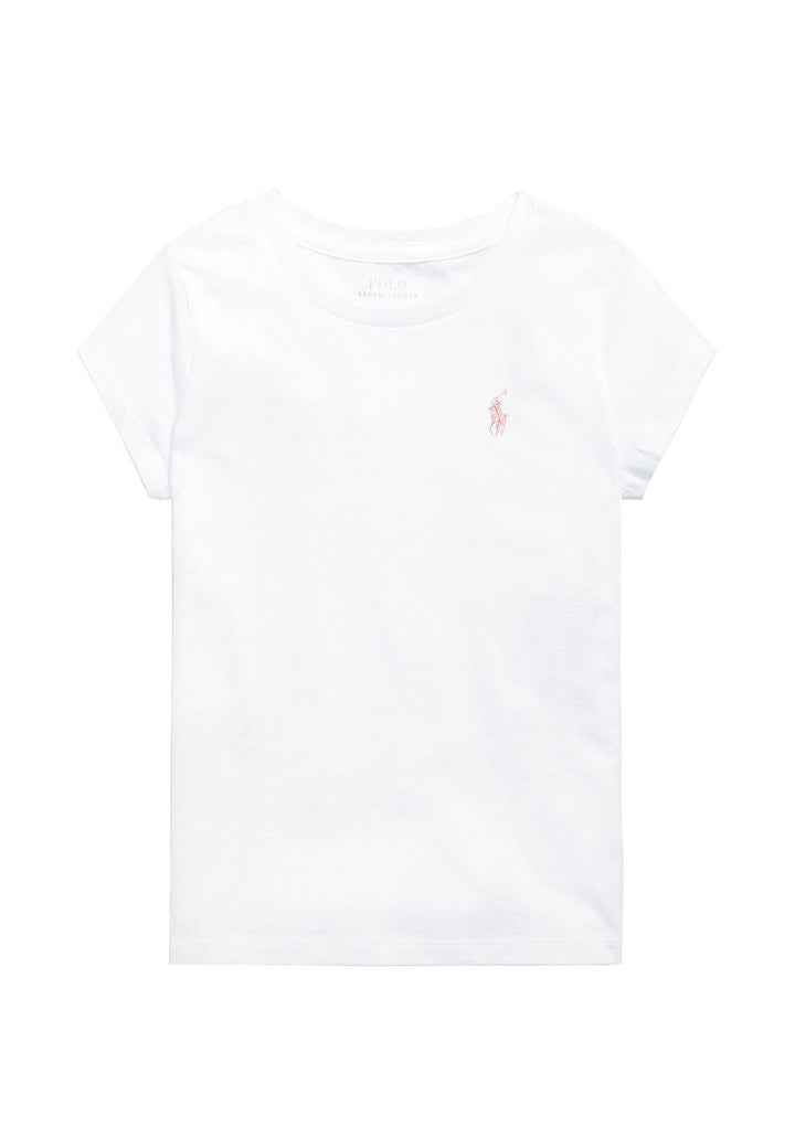 ViaMonte Shop | Ralph Lauren t-shirt bianca bambina in cotone