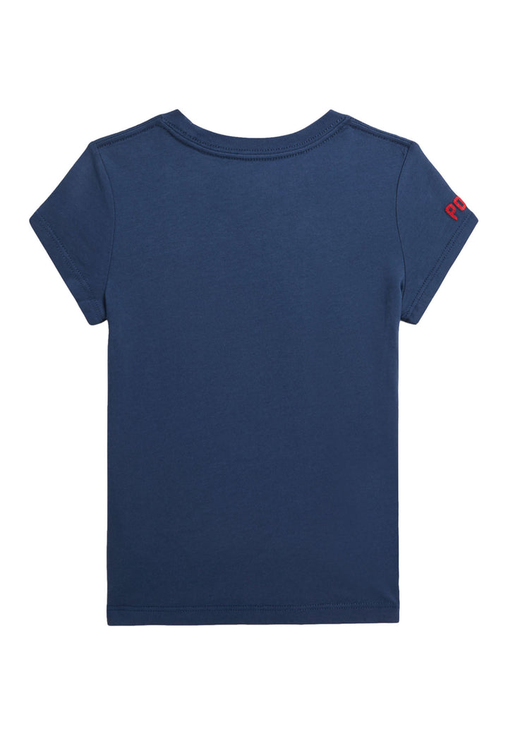 ViaMonte Shop | Ralph Lauren t-shirt blu bambina in cotone