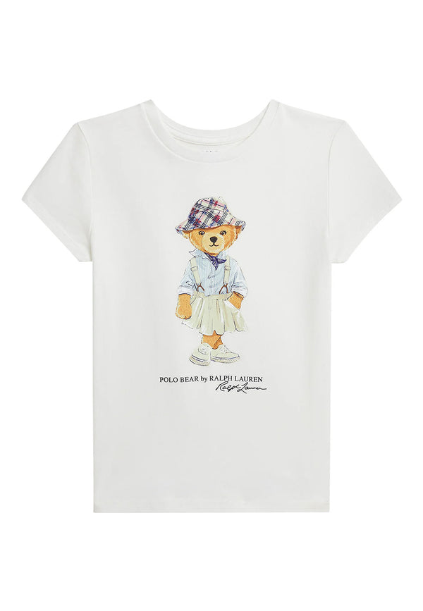 ViaMonte Shop | Ralph Lauren t-shirt bianca bambina in cotone