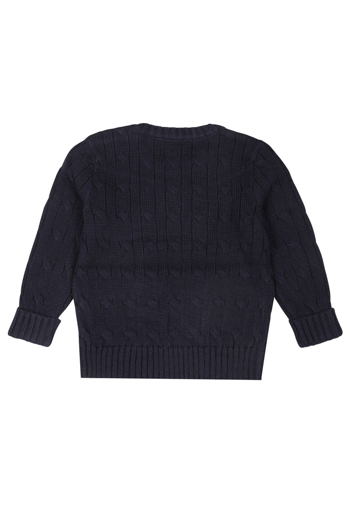 ViaMonte Shop | Ralph Lauren maglia girocollo blu navy neonato in cotone