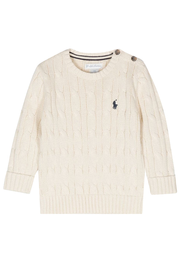 ViaMonte Shop | Ralph Lauren maglia bianca neonato in cotone