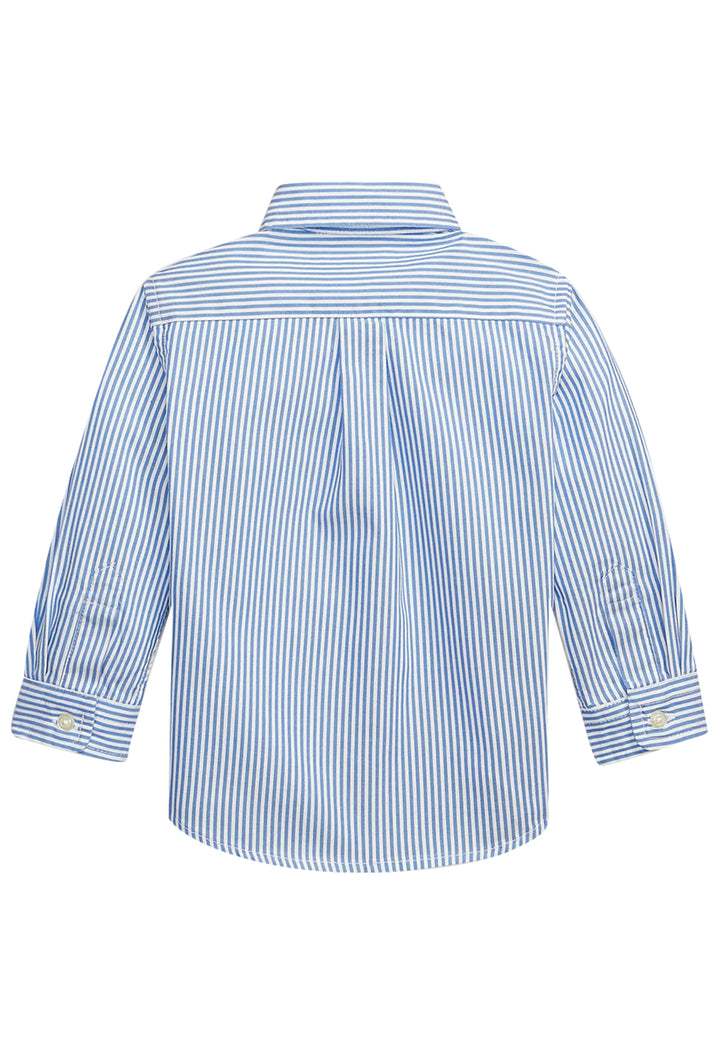 ViaMonte Shop | Ralph Lauren camicia azzurra/bianca neonato in cotone