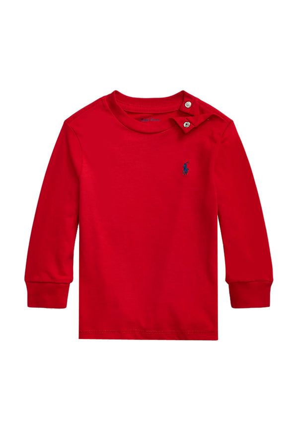 ViaMonte Shop | Ralph Lauren t-shirt rossa neonato in cotone