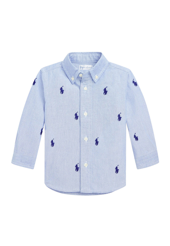 ViaMonte Shop | Ralph Lauren camicia azzurra neonato in cotone