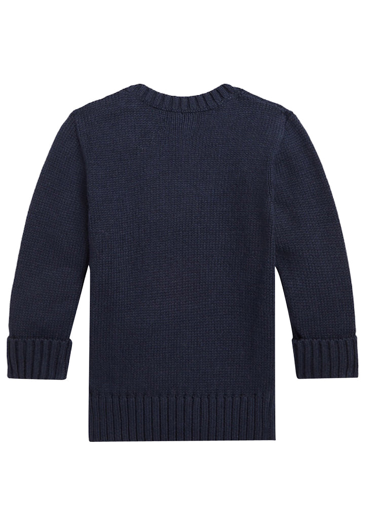 ViaMonte Shop | Ralph Lauren maglia blu navy neonato in cotone