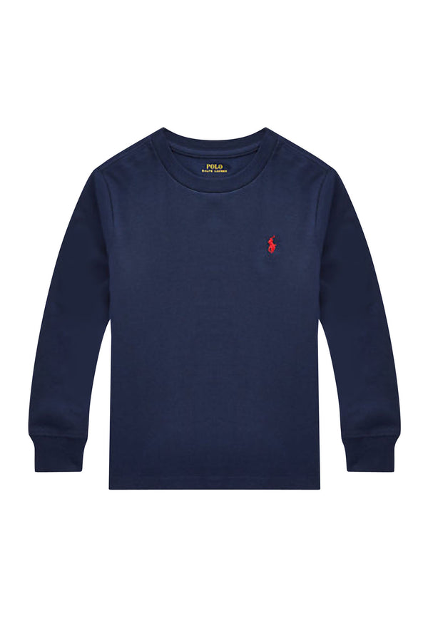 ViaMonte Shop | Ralph Lauren t-shirt blu navy bambino in cotone