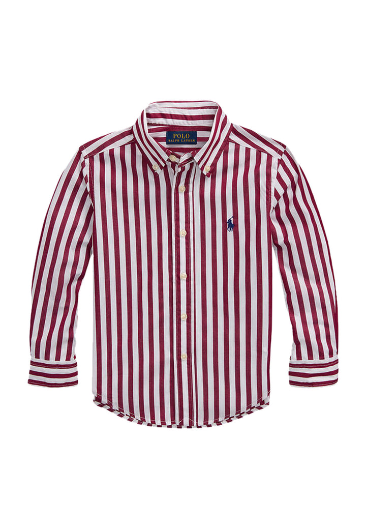 ViaMonte Shop | Ralph Lauren camicia bianca/rossa bambino in cotone