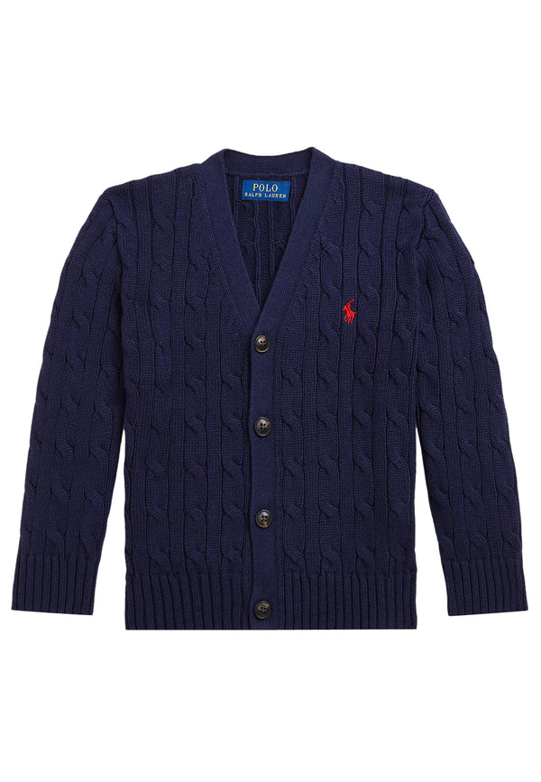 ViaMonte Shop | Ralph Lauren maglia cardigan blu bambino in cotone