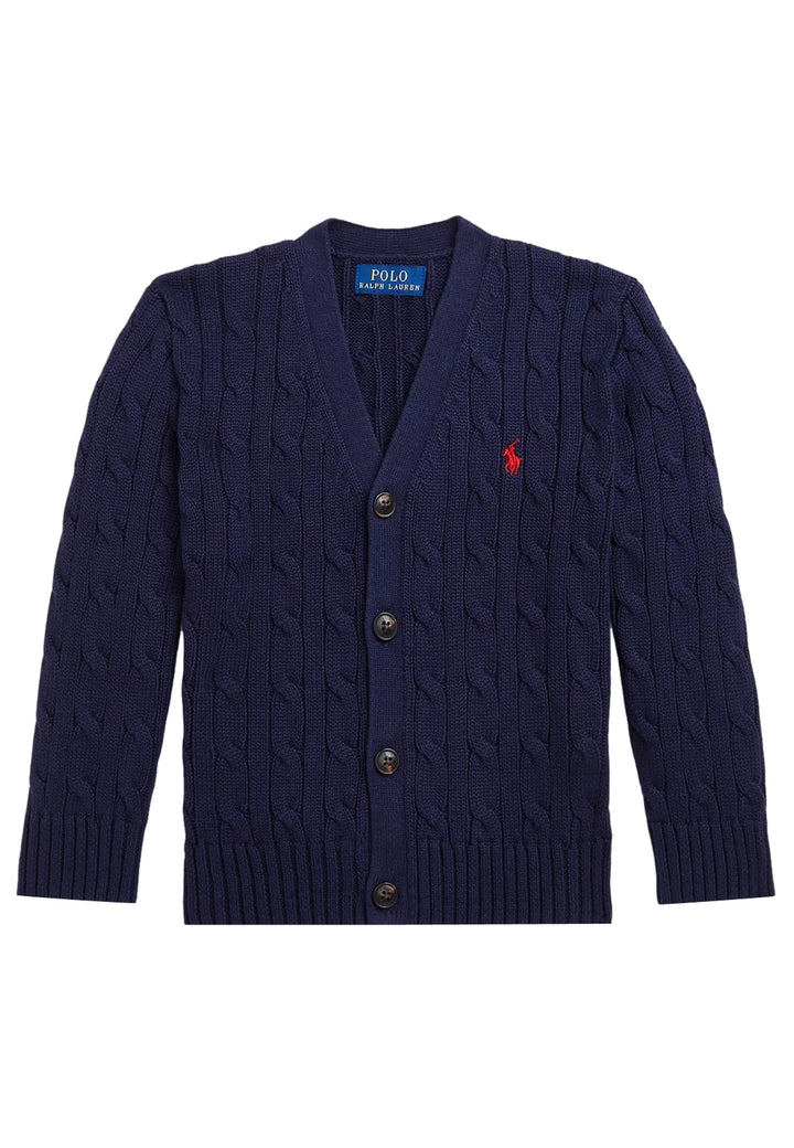 ViaMonte Shop | Ralph Lauren maglia cardigan blu bambino in cotone