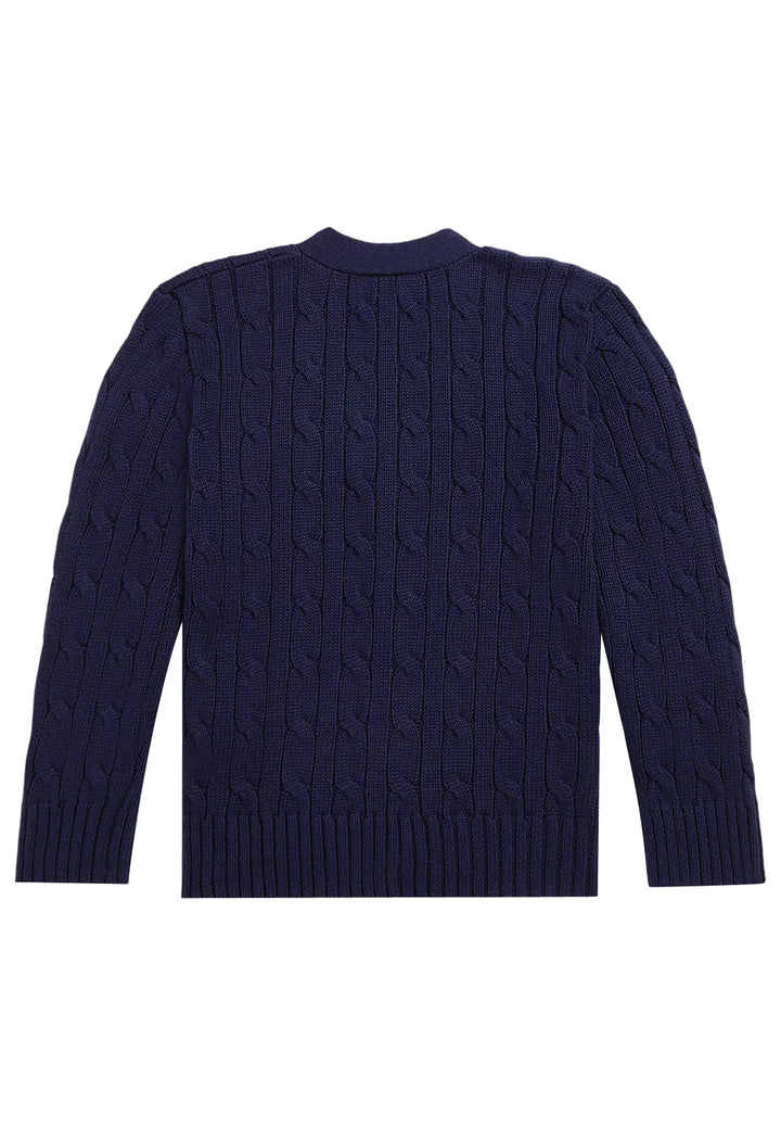 ViaMonte Shop | Ralph Lauren maglia cardigan blu bambino in cotone