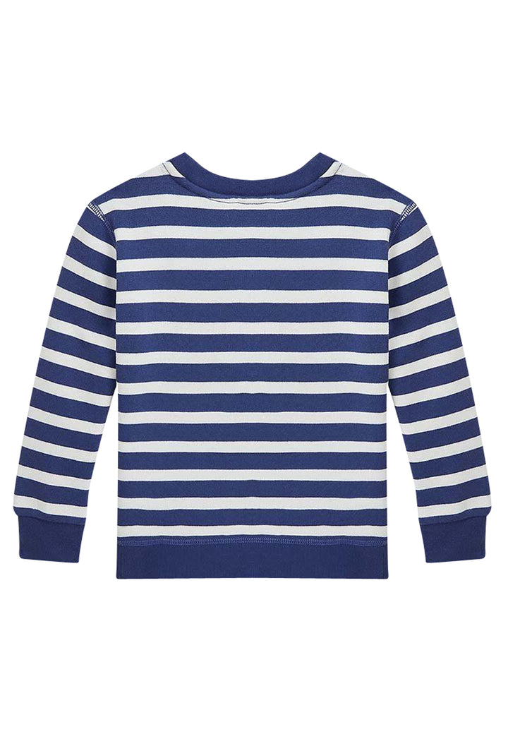 ViaMonte Shop | Ralph Lauren felpa bianca/blu bambino in cotone