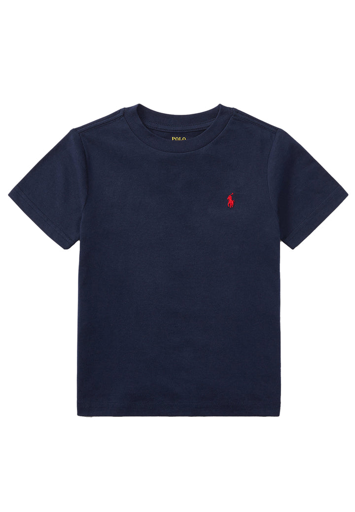 ViaMonte Shop | Ralph Lauren t-shirt blu navy bambino in cotone